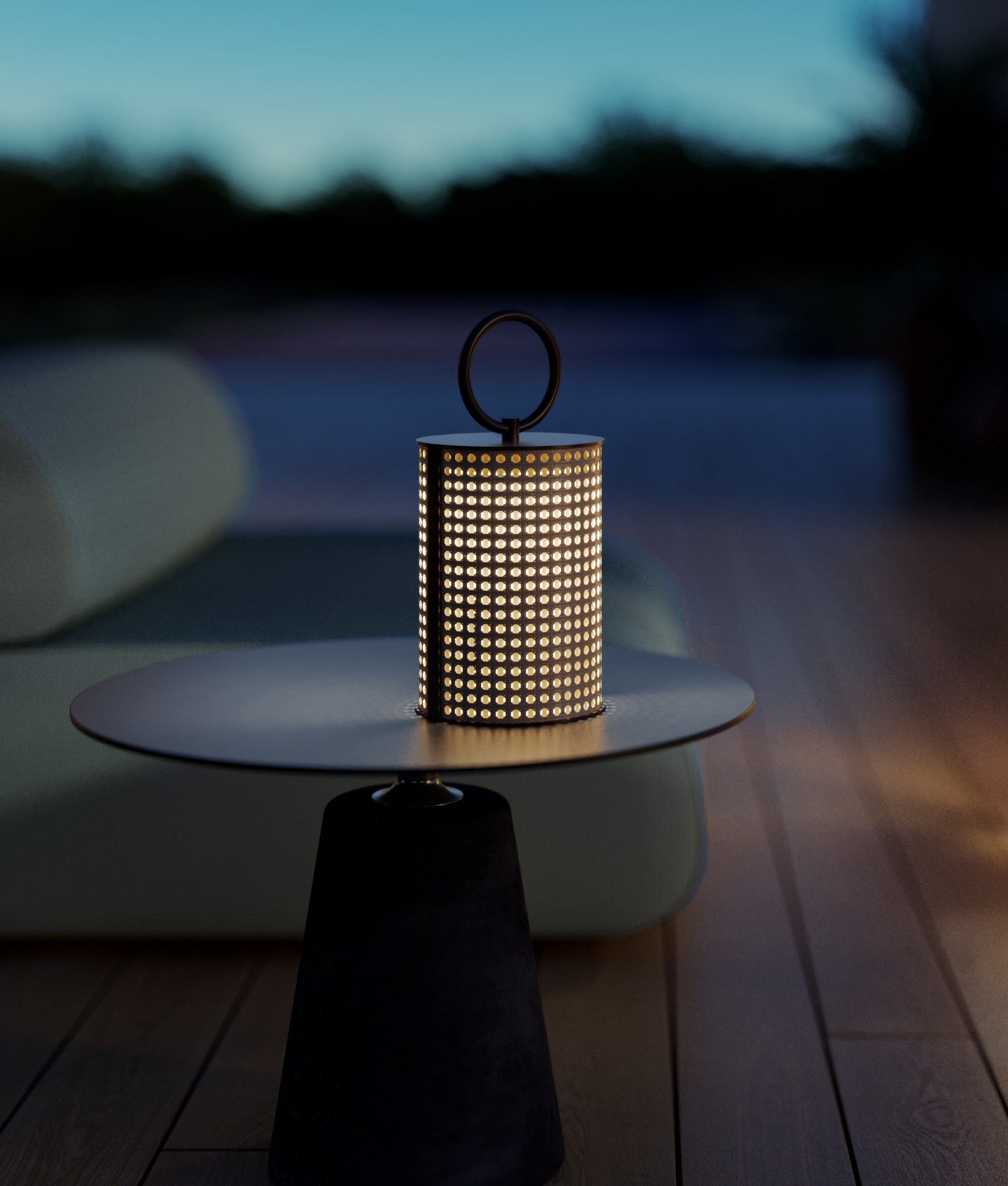 Contardi Lighting Clara Outdoor IP65 Battery Table Lamp - Small - Bronze Lacquered