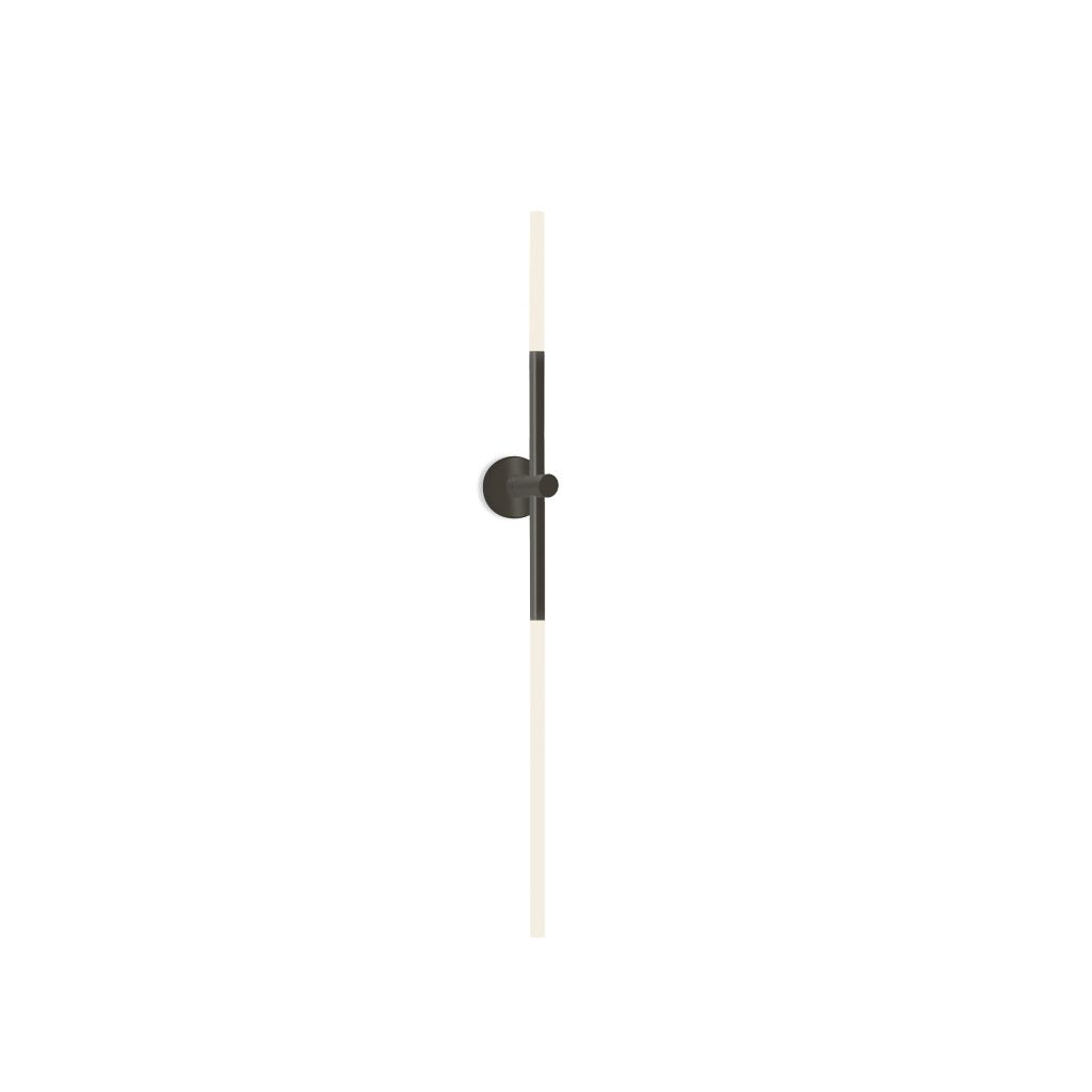 Contardi Lighting Bianca AP Linear Wall Lamp - With Base - Matt black silk lacquered