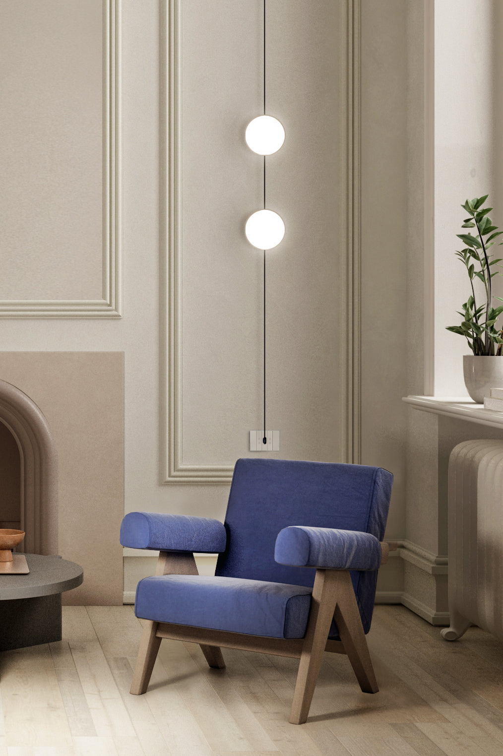 Contardi Lighting Kiki Connect Wall Lamp - Matt White Lacquered - Satin Opal Glass