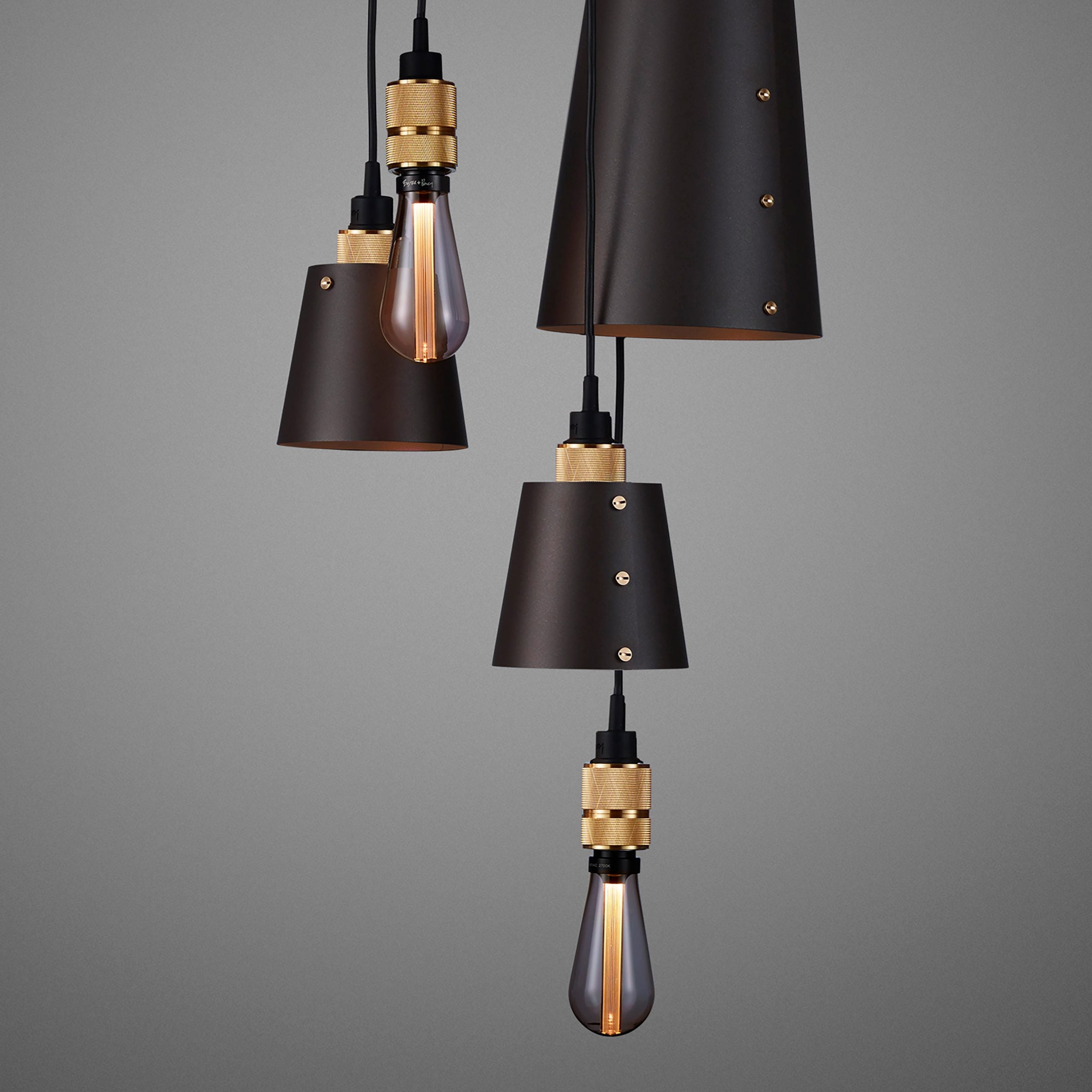 Buster & Punch Hooked Pendant Chandelier - 6.0- Mix - Graphite - Brass - 2.0m