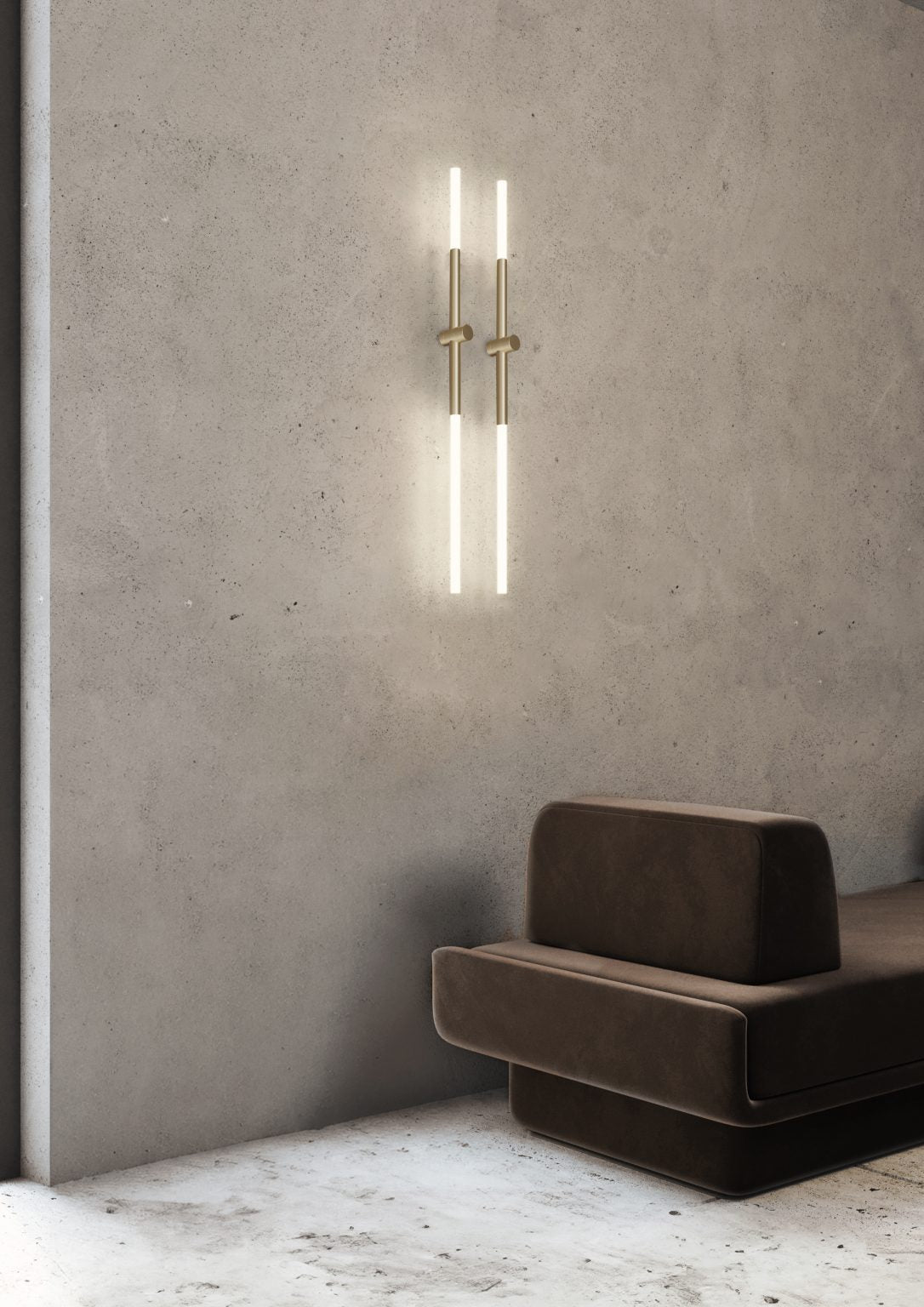 Contardi Lighting Bianca AP Linear Wall Lamp - Without Base - Brass
