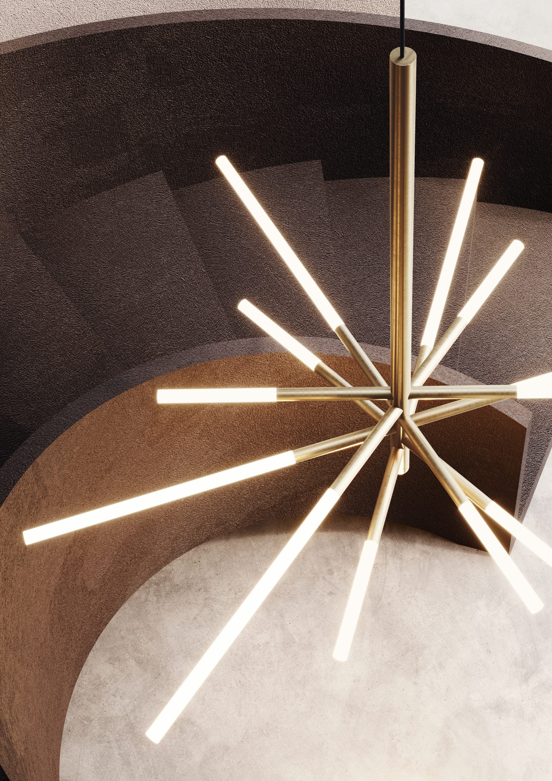 Contardi Lighting Bianca SO Double Suspension Lamp - Matt black silk lacquered