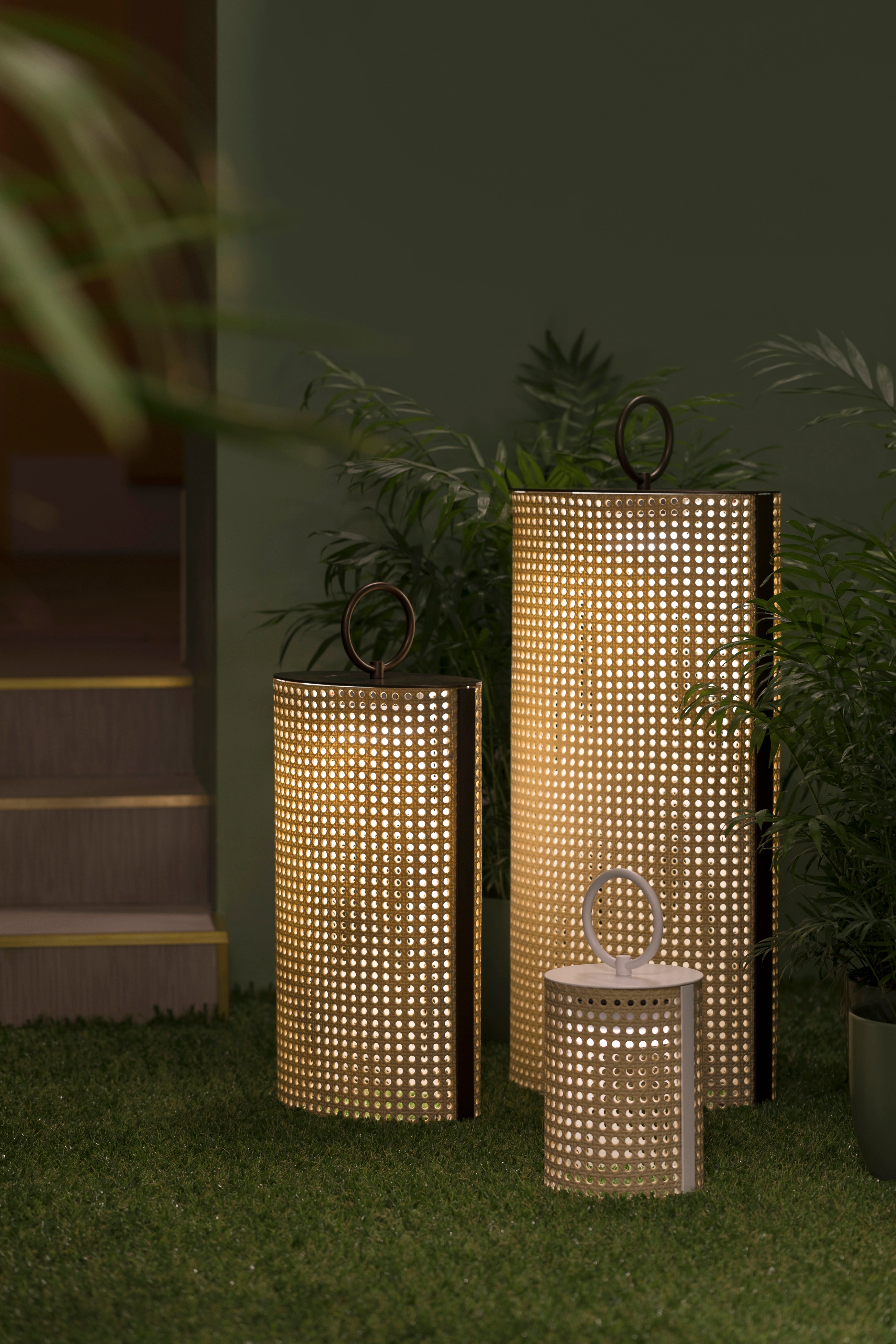 Contardi Lighting Clara Outdoor IP65 Battery Table/Floor Lamp - Medium - Bronze Lacquered