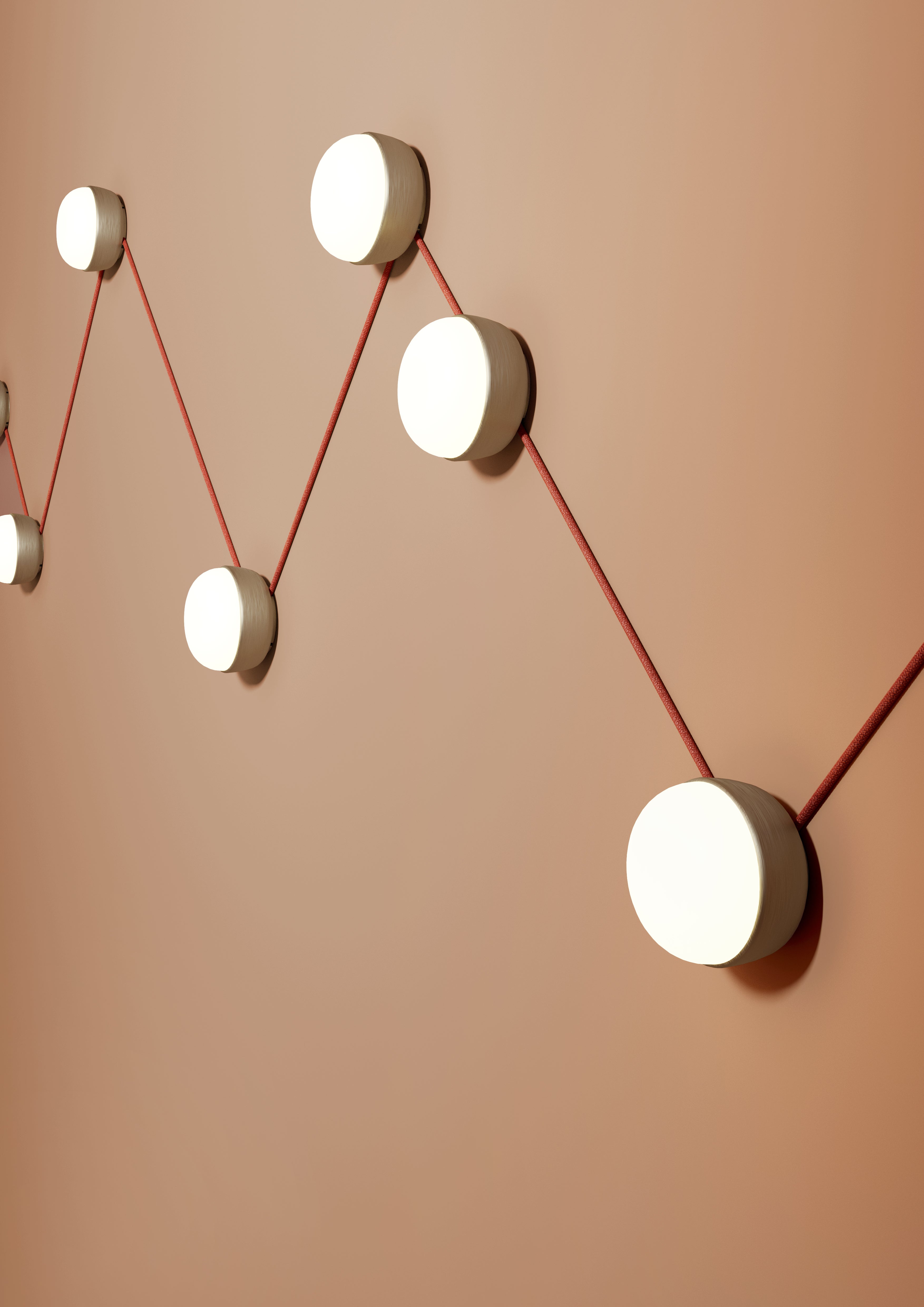 Contardi Lighting Kiki Connect Wall Lamp - Brushed Bronze-Nickel - Satin Opal Glass