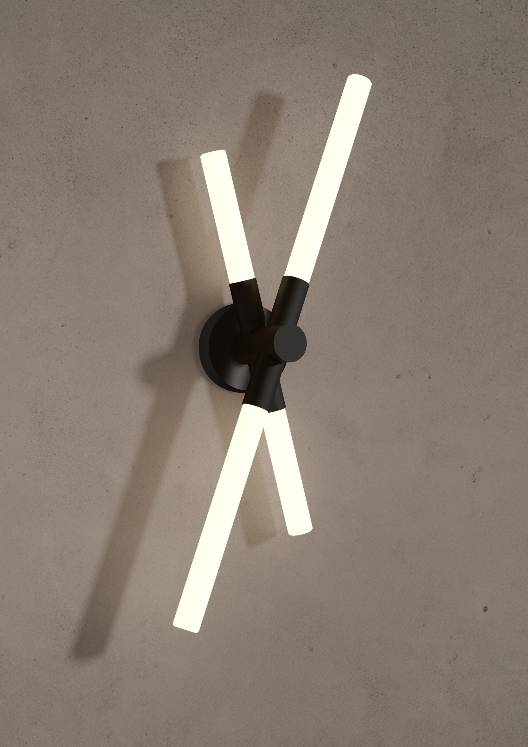 Contardi Lighting Bianca AP Wall Lamp - With Base - Matt black silk lacquered