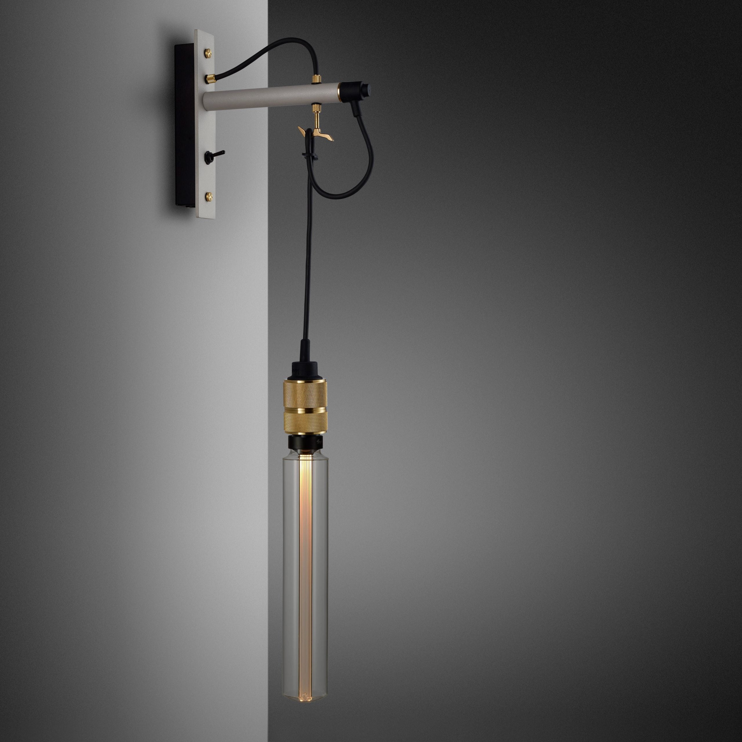 Buster & Punch Hooked Wall Light - Nude - Stone - Brass