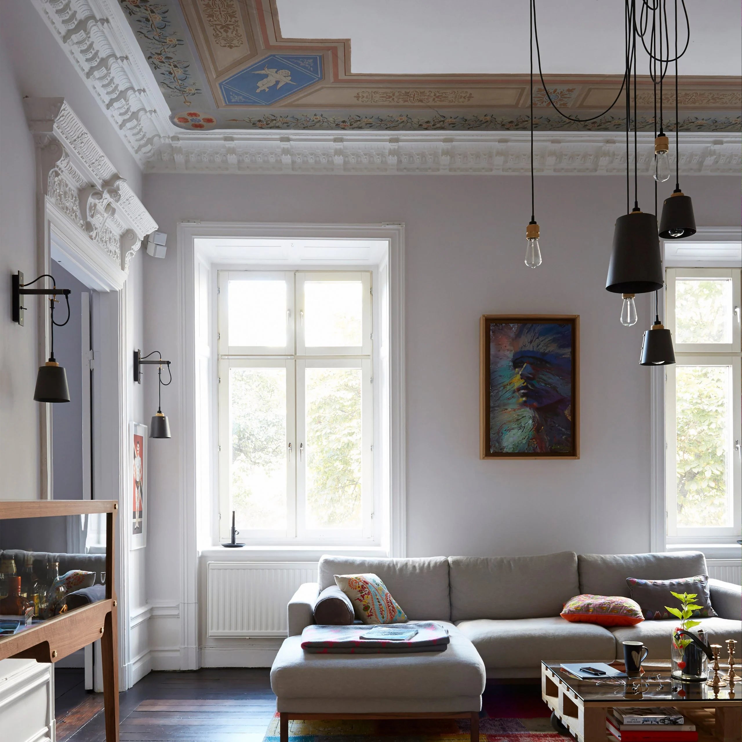 Buster & Punch Hooked Pendant Chandelier - 6.0- Mix - Graphite - Brass - 2.0m