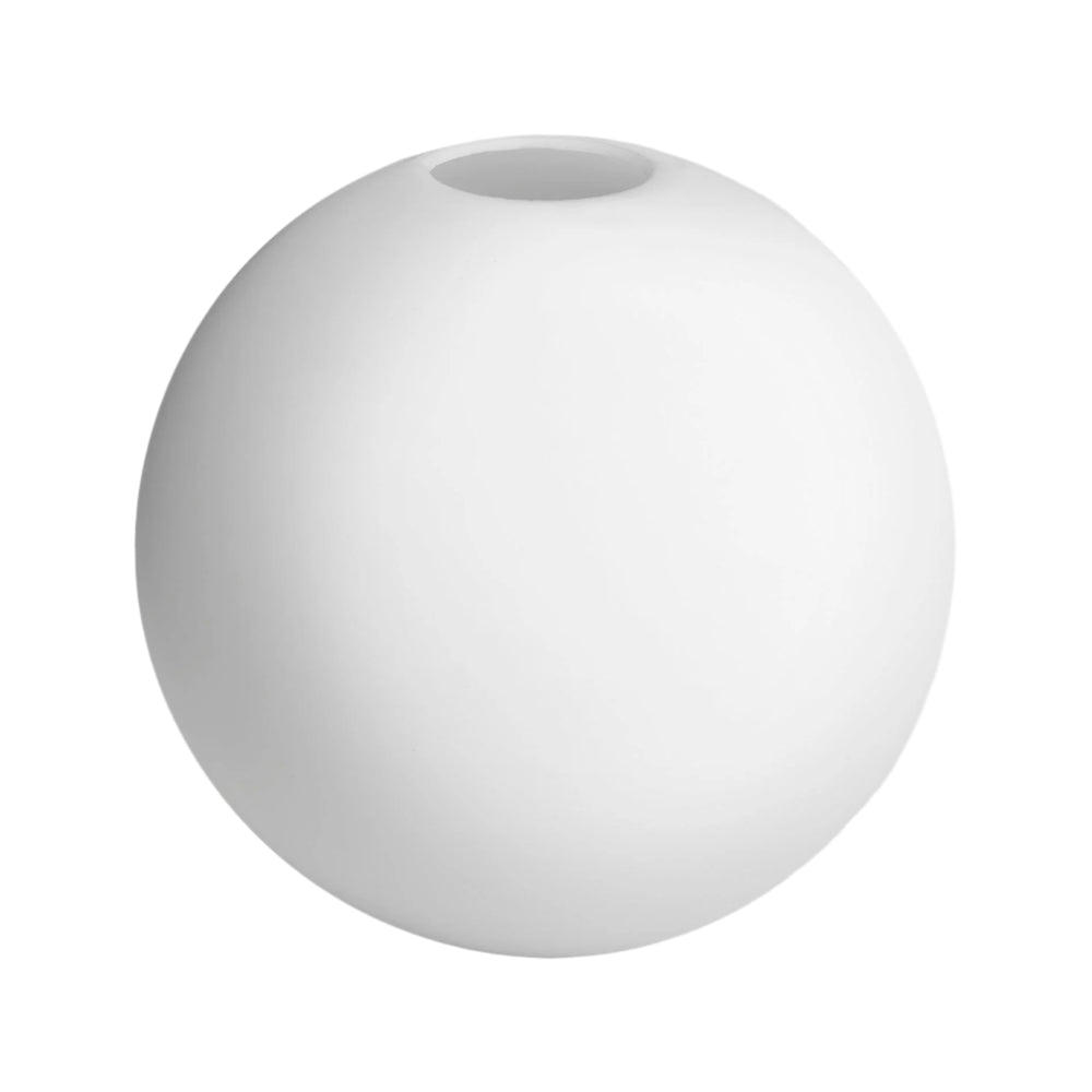 Industville - Chelsea Wall Light - White - Opal Glass Globe - 7 Inch - Brass Wall Holder