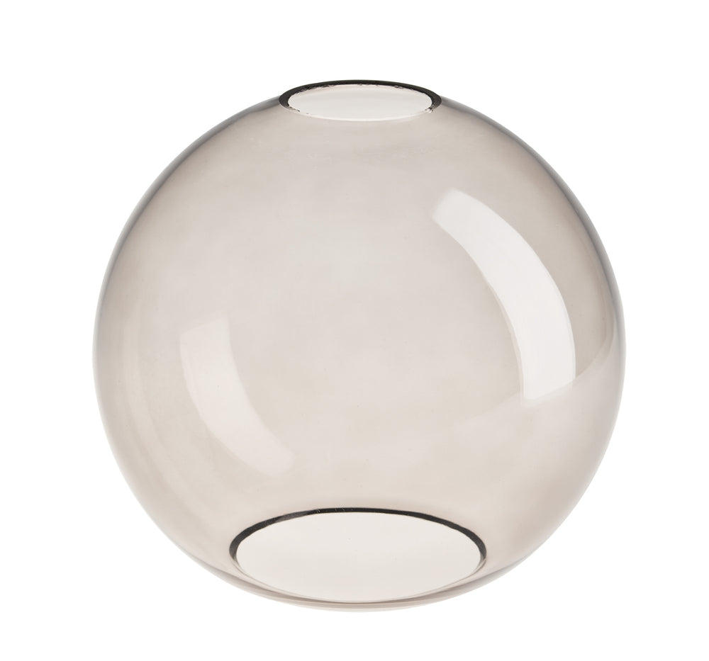 Industville - Chelsea Glass Globe Wall Light - Mocha Glass Globe - 7 Inch - Brass Wall Holder