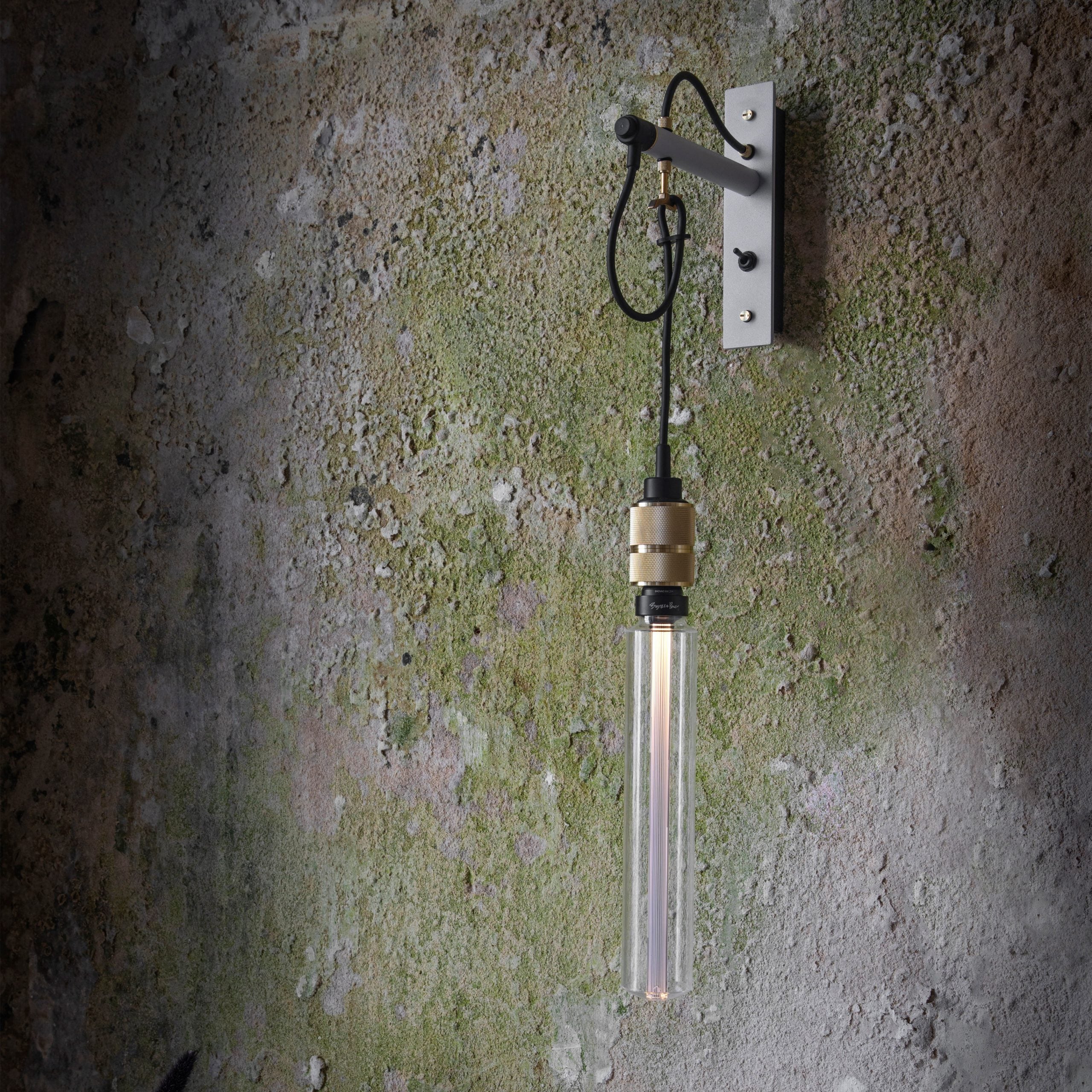 Buster & Punch Hooked Wall Light - Nude - Stone - Brass