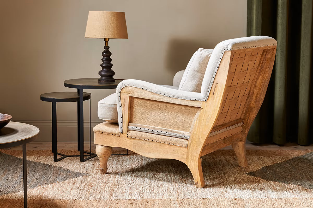 Nkuku Abe Deconstructed Linen Armchair