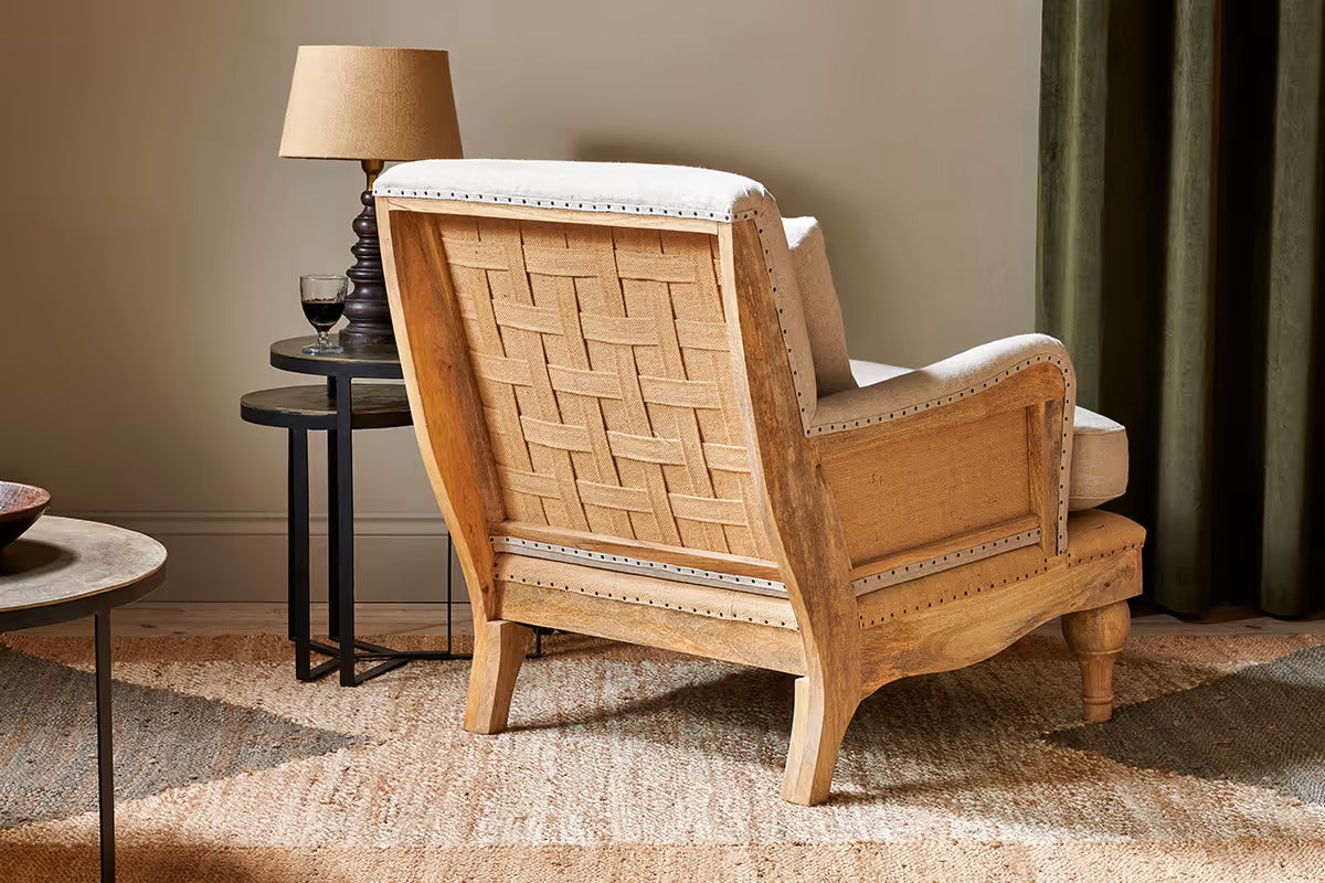 Nkuku Abe Deconstructed Linen Armchair