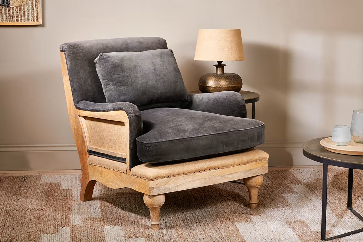 Nkuku Abe Deconstructed Linen Armchair