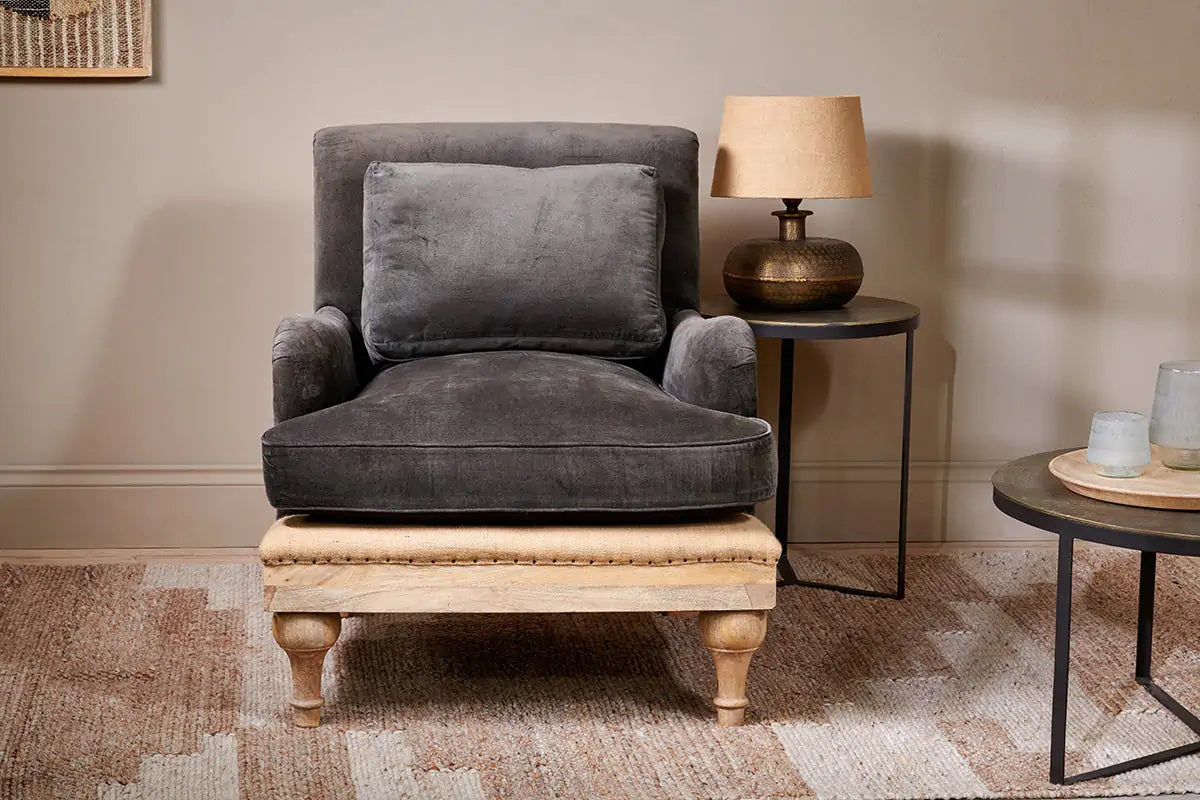 Nkuku Abe Deconstructed Linen Armchair