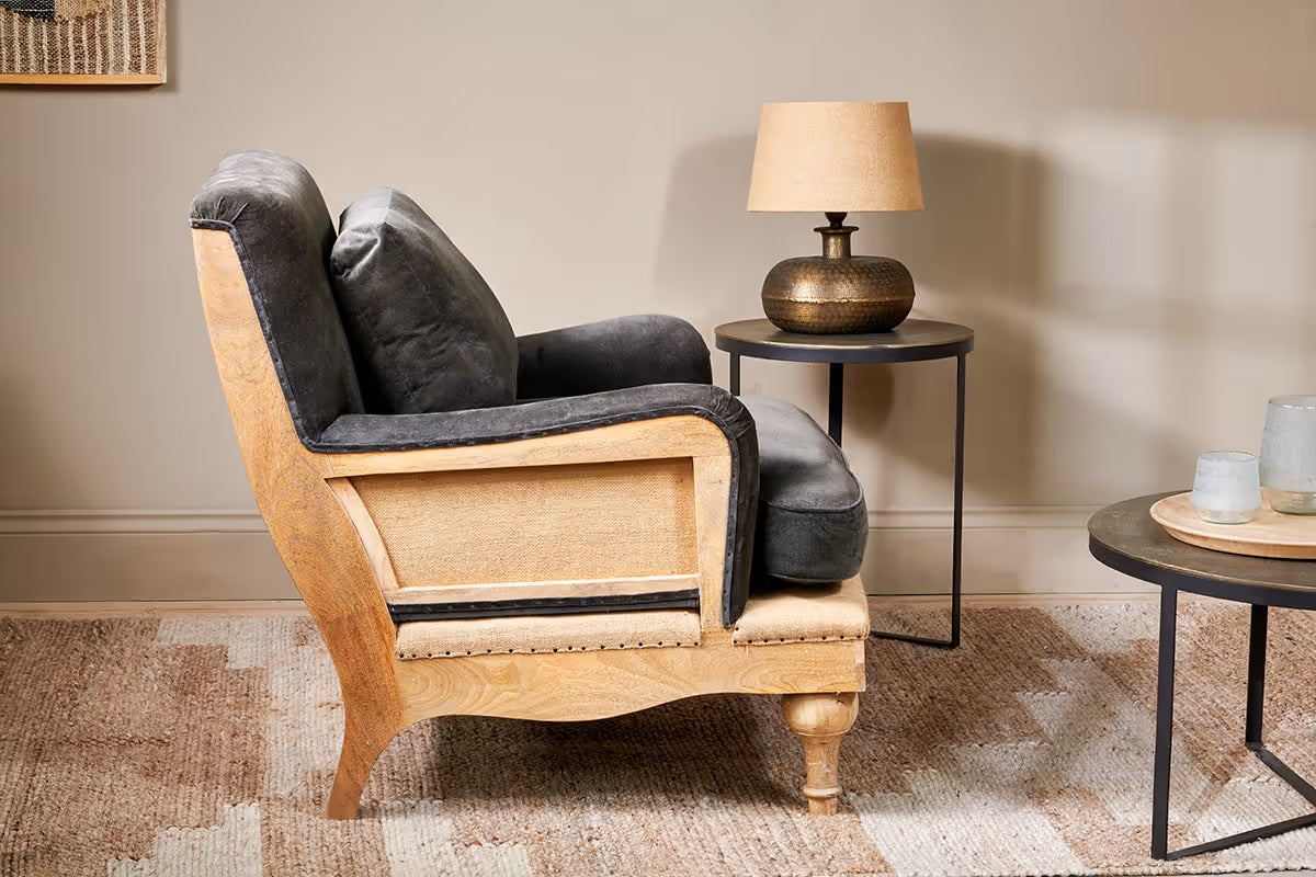 Nkuku Abe Deconstructed Linen Armchair