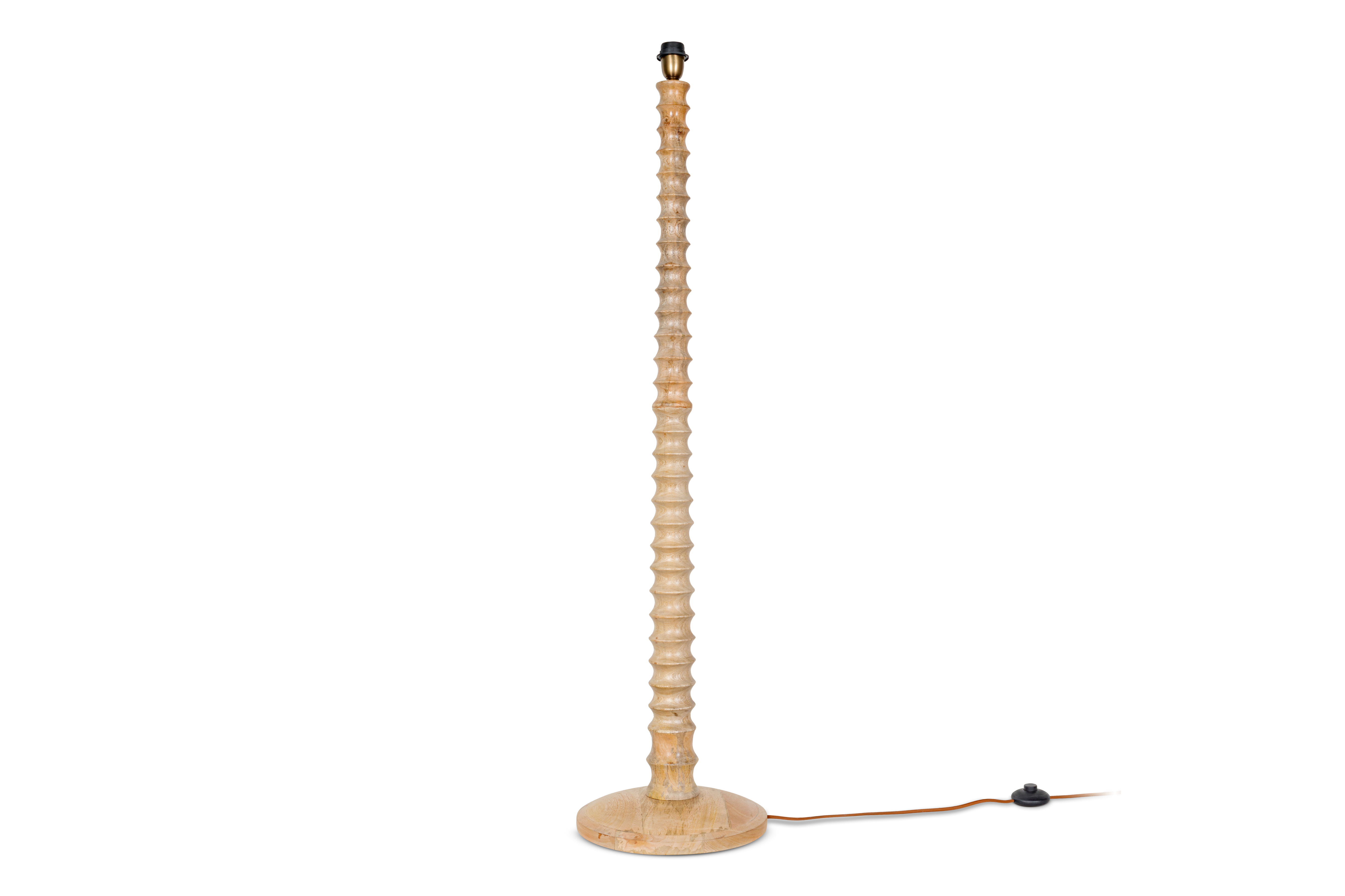 Nkuku Avisa Mango Wood Floor Lamp