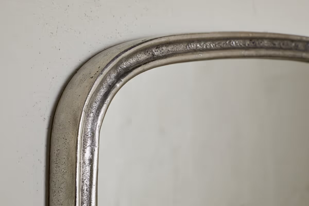 Nkuku - Almora Wall Mirror - Antique Nickle - Small