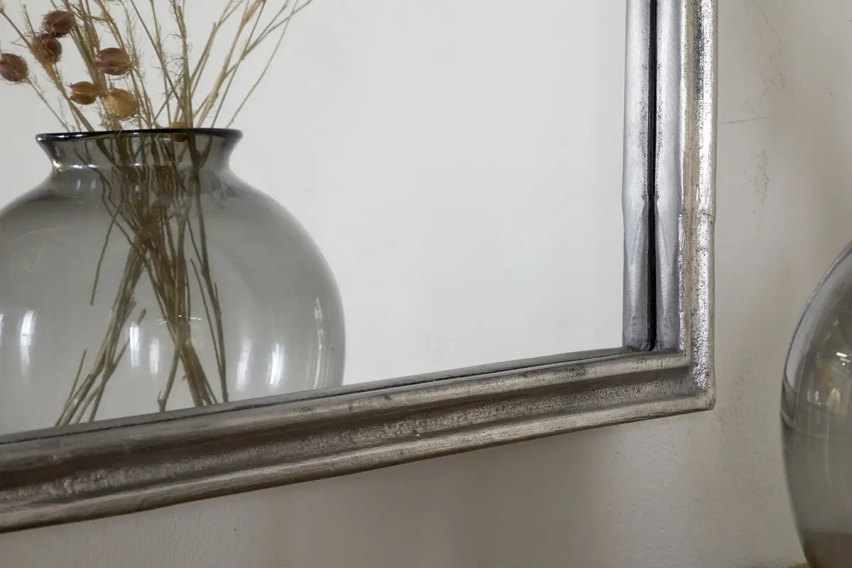 Nkuku - Almora Wall Mirror - Antique Nickle - Large