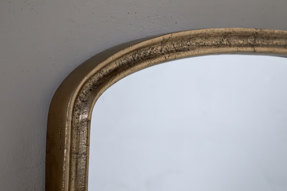 Nkuku - Almora Wall Mirror - Antique Brass - Extra Small