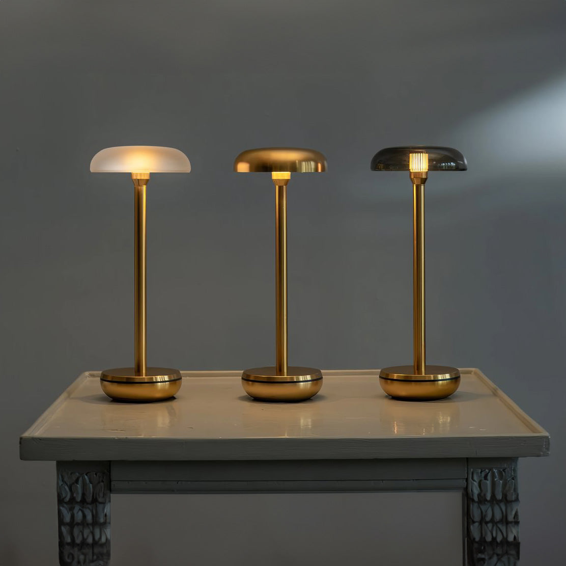 Humble Lights Air Gold rechargeable table lamp