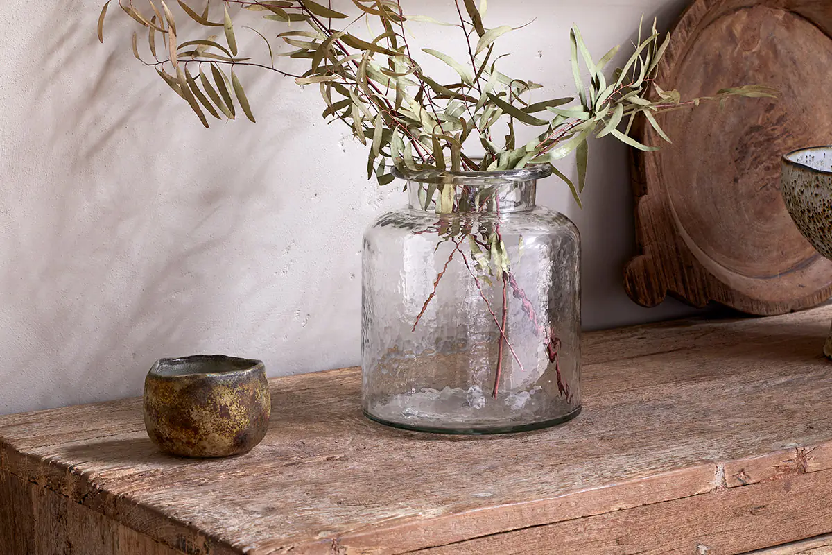 Nkuku - Akra Recycled Glass Vase - Clear