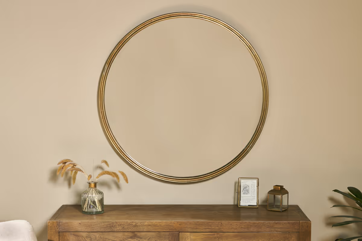 Nkuku - Almora Round Mirror - Large