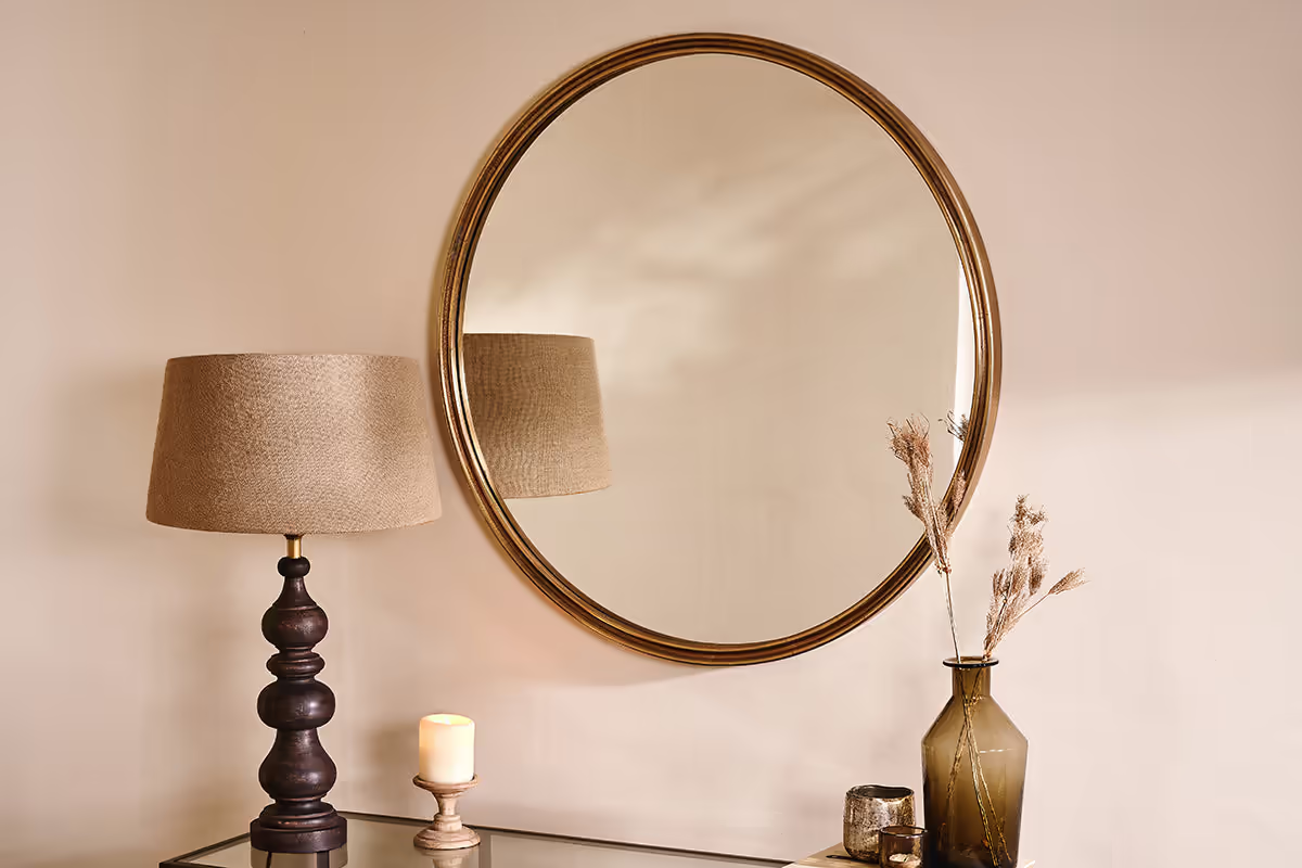 Nkuku - Almora Round Mirror - Large