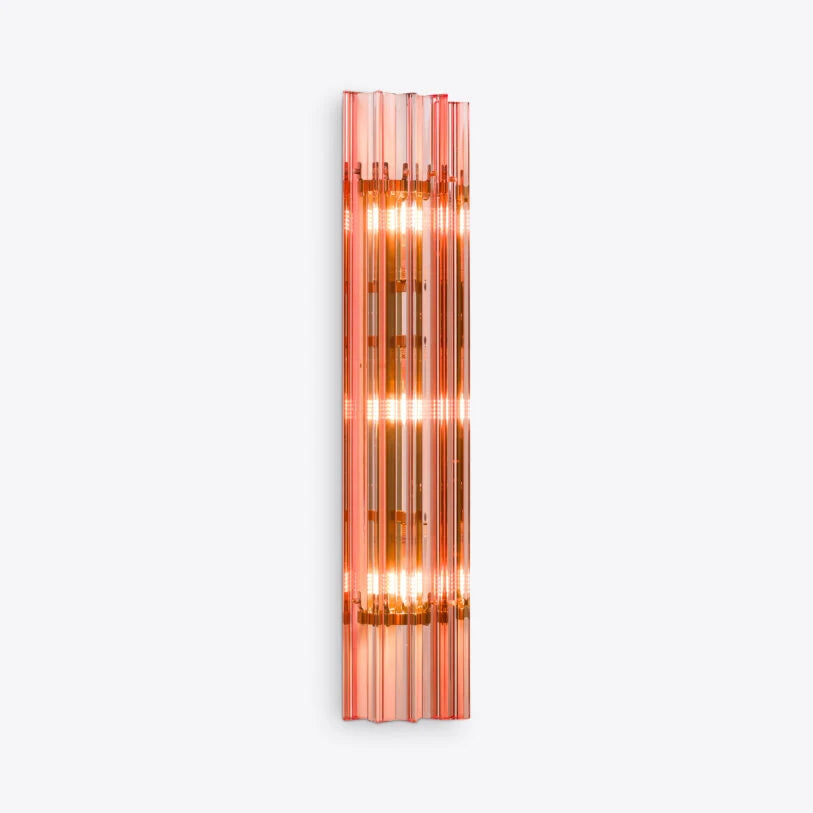 Pure White Lines Pink Amaro IP44 Wall Light - available in two sizes