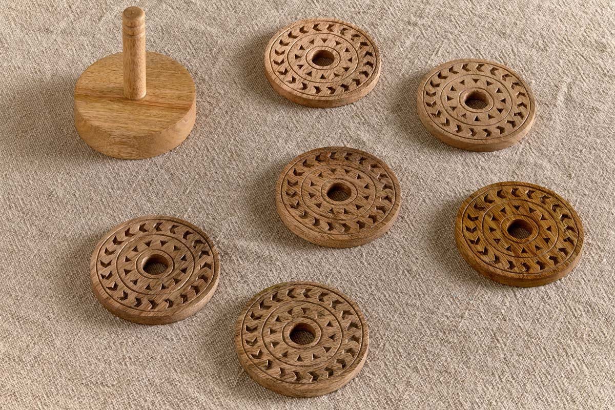 Nkuku - Anali Mango Wood Coasters - Natural