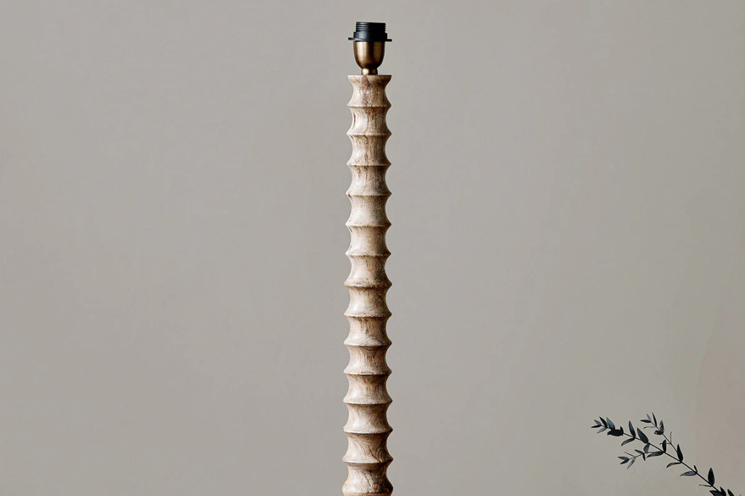 Nkuku Avisa Mango Wood Floor Lamp