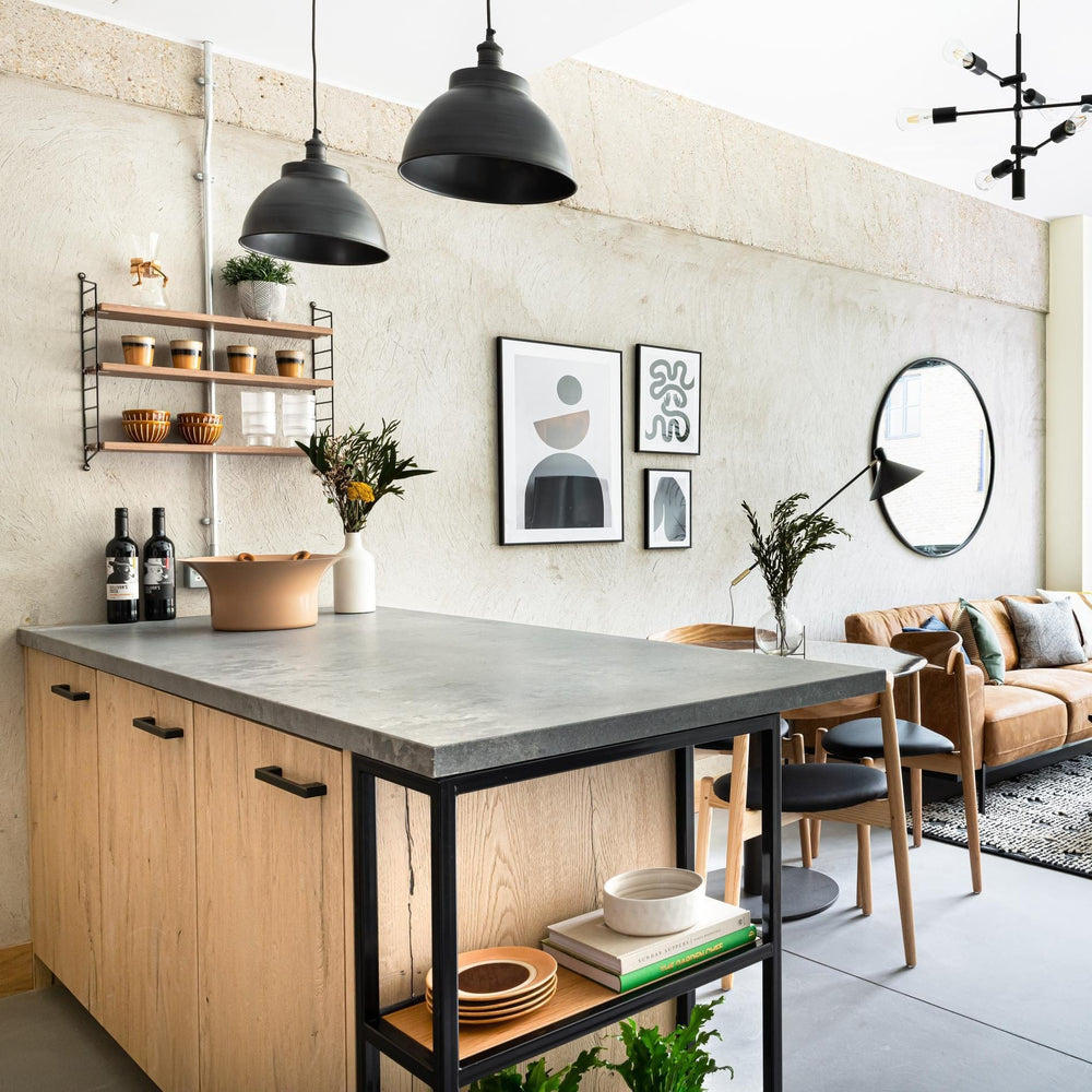 Industville - Brooklyn Dome Pendant Light - 13 Inch - Pewter Shade - Pewter Pendant Holder