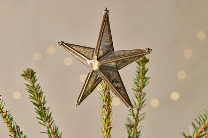 Nkuku Bakara Star Tree Topper - Antique Brass