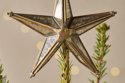 Nkuku Bakara Star Tree Topper - Antique Brass