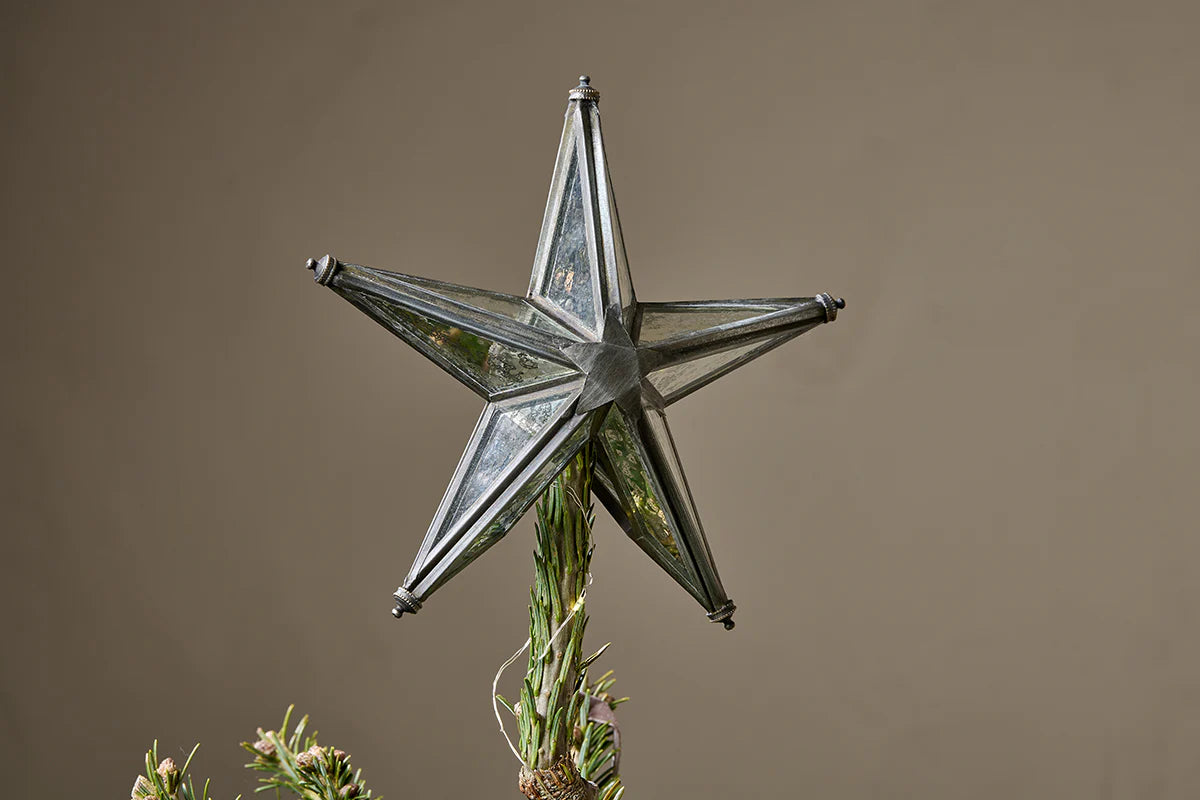 Nkuku Bakara Star Tree Topper - Antique Silver