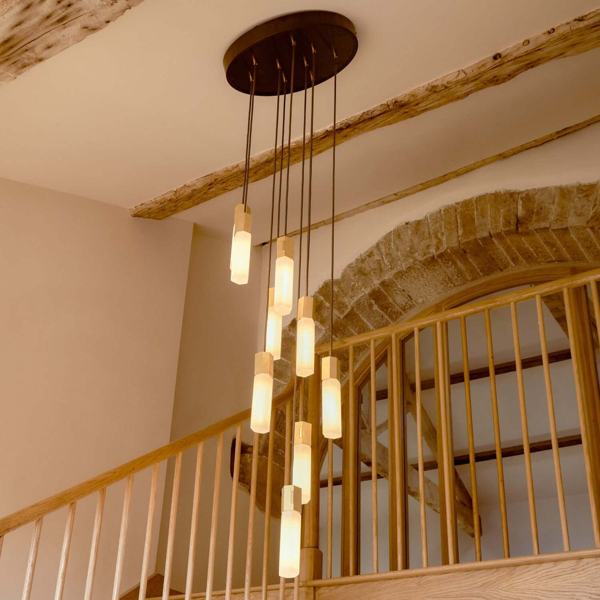 Tala Basalt Nine Pendant in Brass