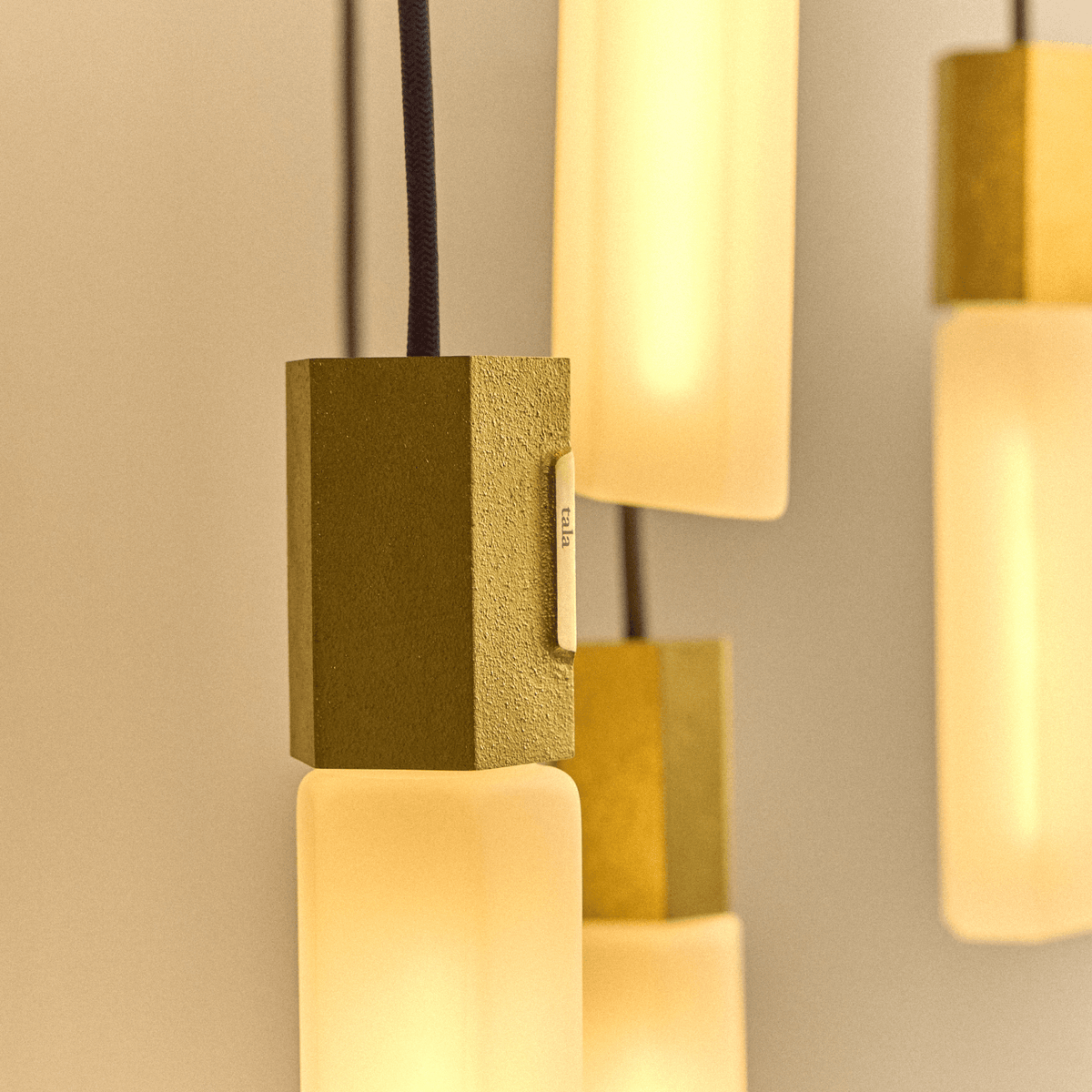 Tala Basalt Nine Pendant in Brass