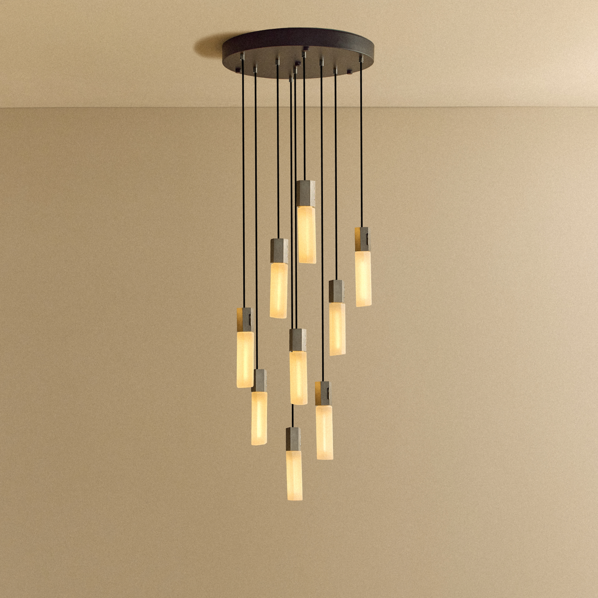Tala Basalt Nine Pendant in Stainless Steel
