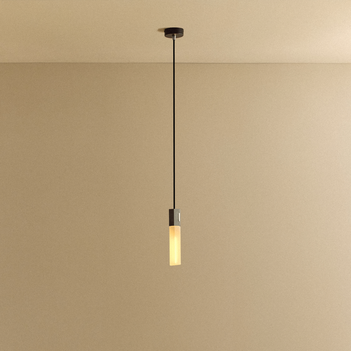 Tala Basalt Single Pendant in Stainless Steel