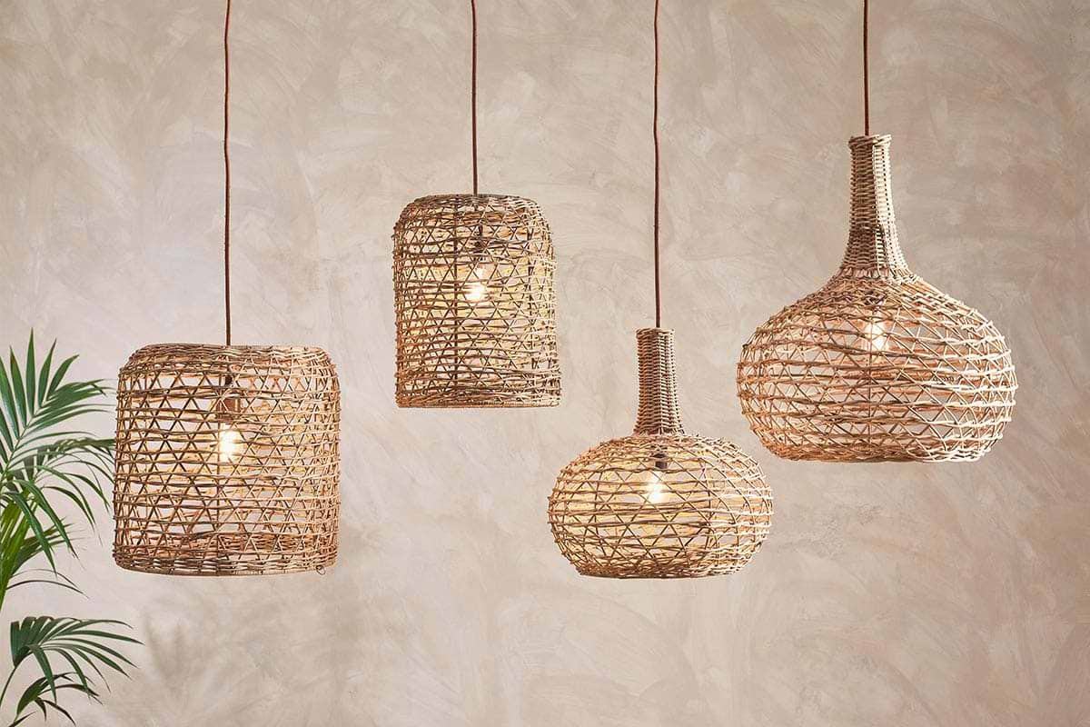 Nkuku - Beru Rattan Lampshade - Conical - Small