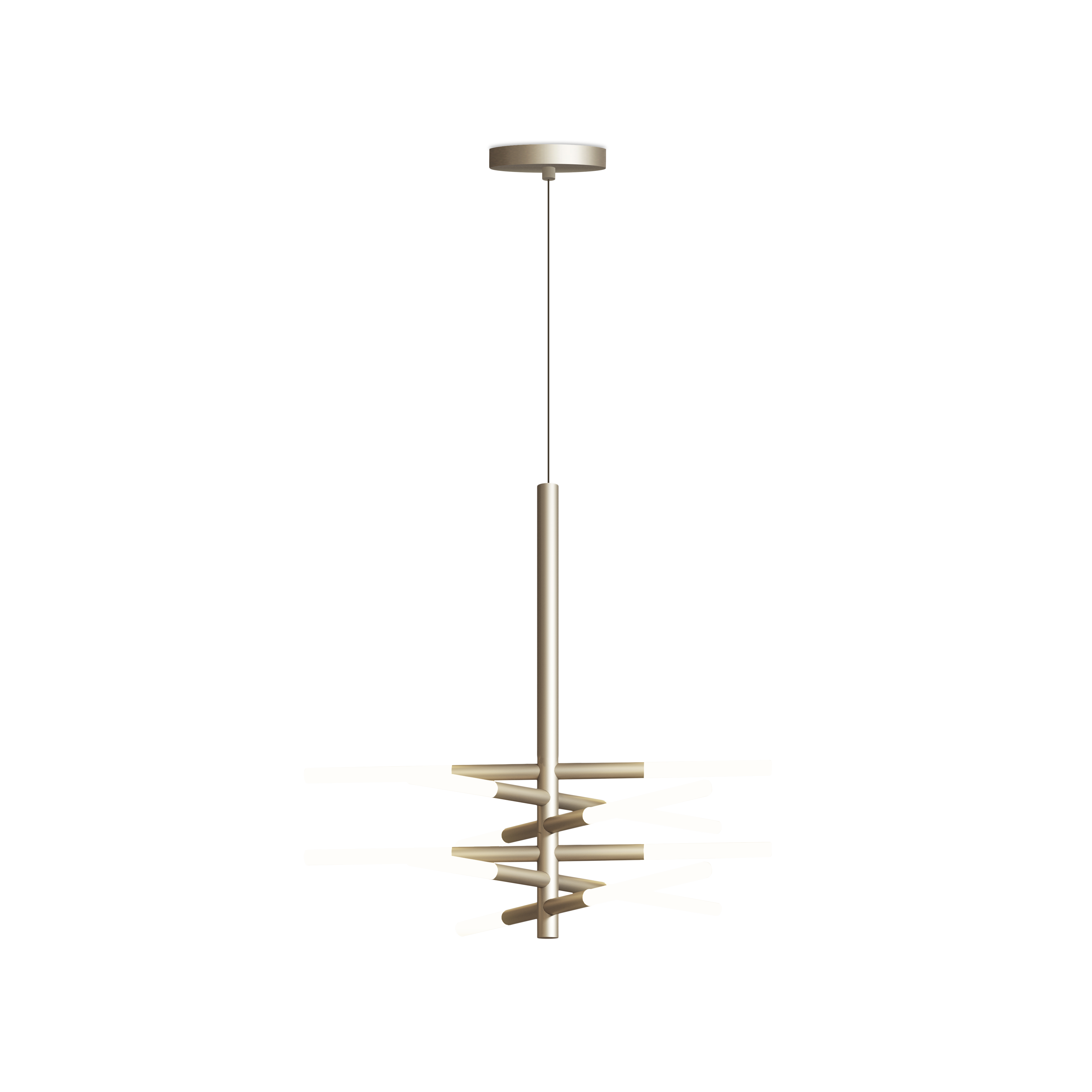 Contardi Lighting Bianca SO Double Suspension Lamp - Brass