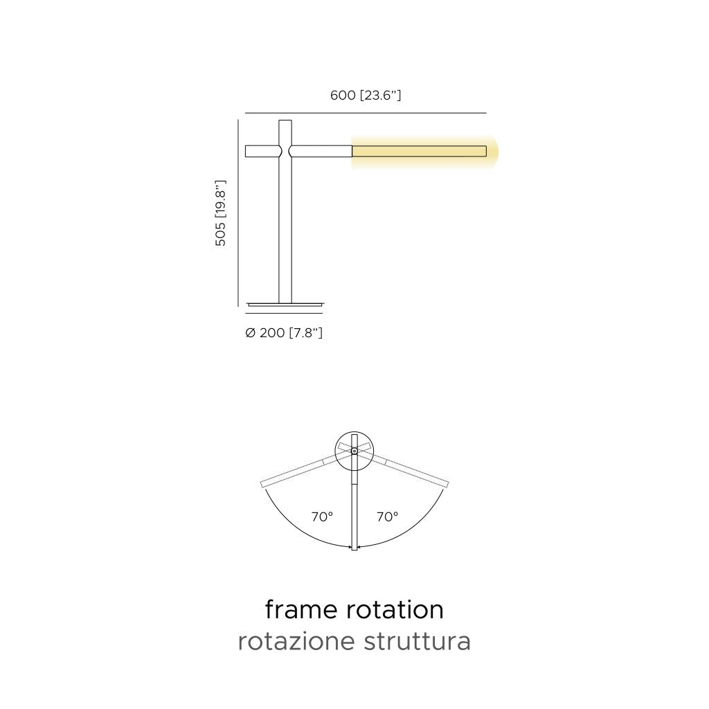 Contardi Lighting Bianca TA Table Lamp - Brass