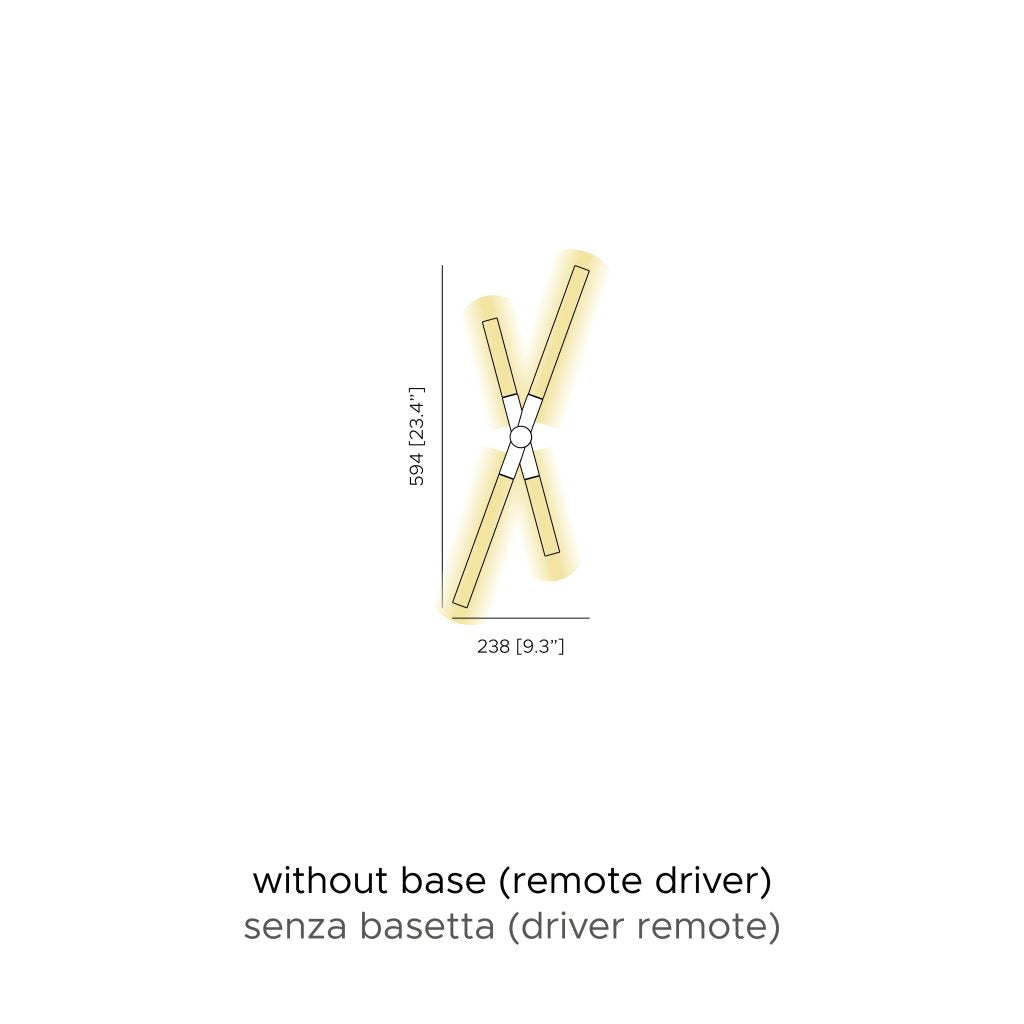 Contardi Lighting Bianca AP Wall Lamp - Without Base - Brass