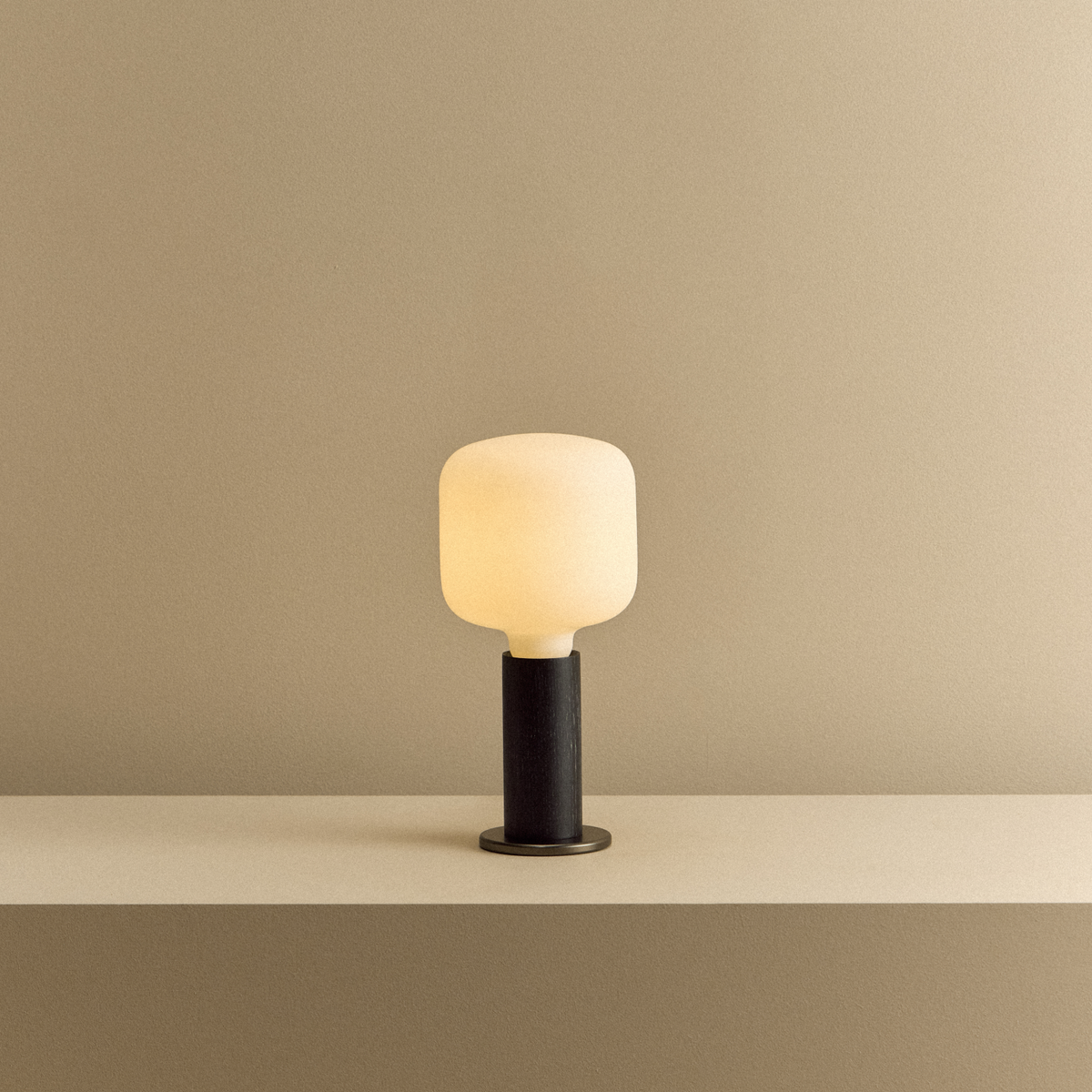 Tala Knuckle Table Lamp in Blackened Oak + Oblo