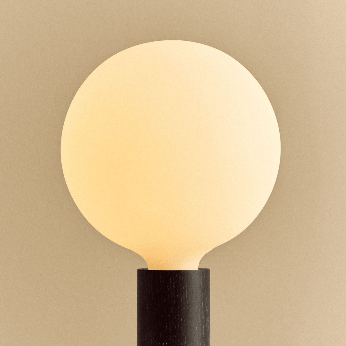 Tala Knuckle Table Lamp in Blackened Oak + Sphere IV
