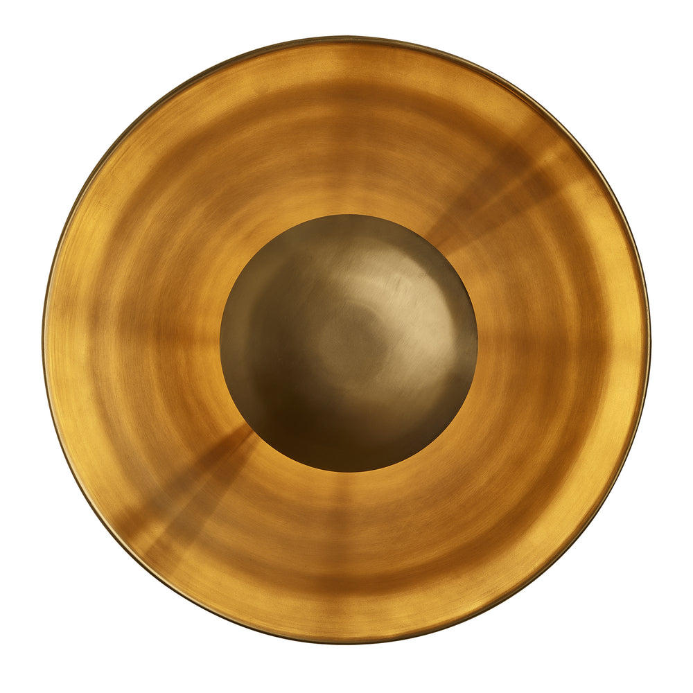 Industville - Boston Round Metal Diffuser Wall Light - 17 Inch - Brass