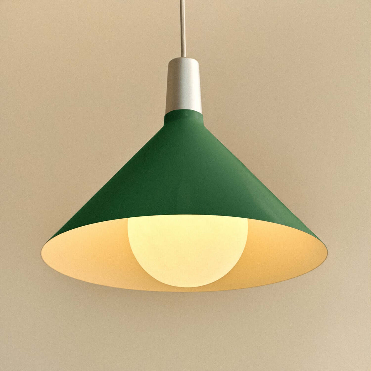Tala Bower Pendant Light Medium in Dark Green + Sphere IV