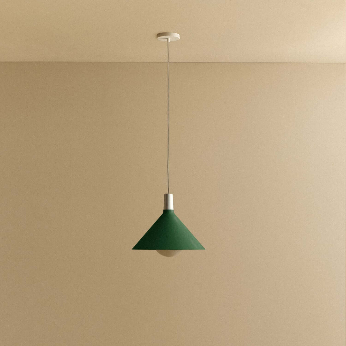 Tala Bower Pendant Light Medium in Dark Green + Sphere IV