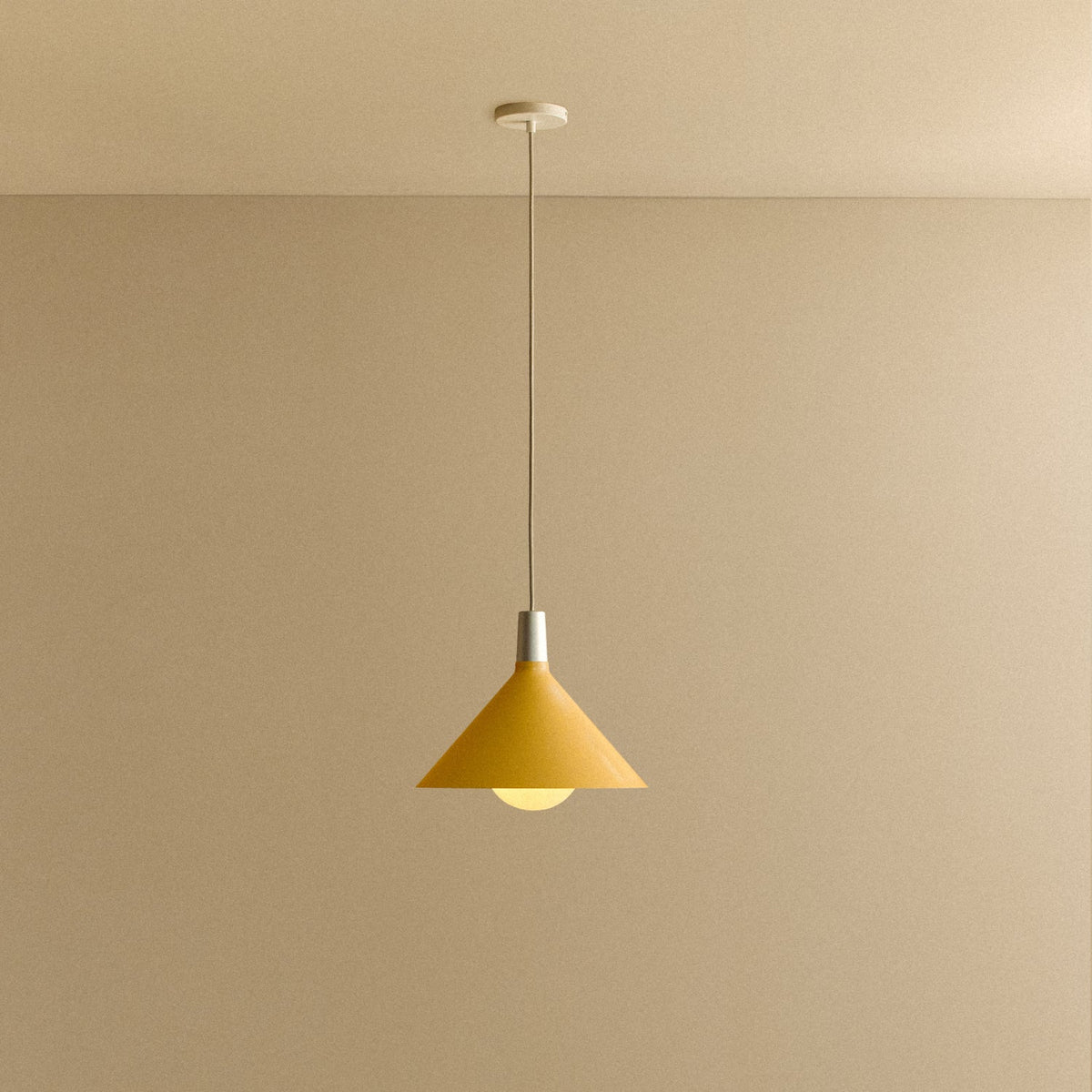 Tala Bower Pendant Light Medium in Yellow + Sphere IV
