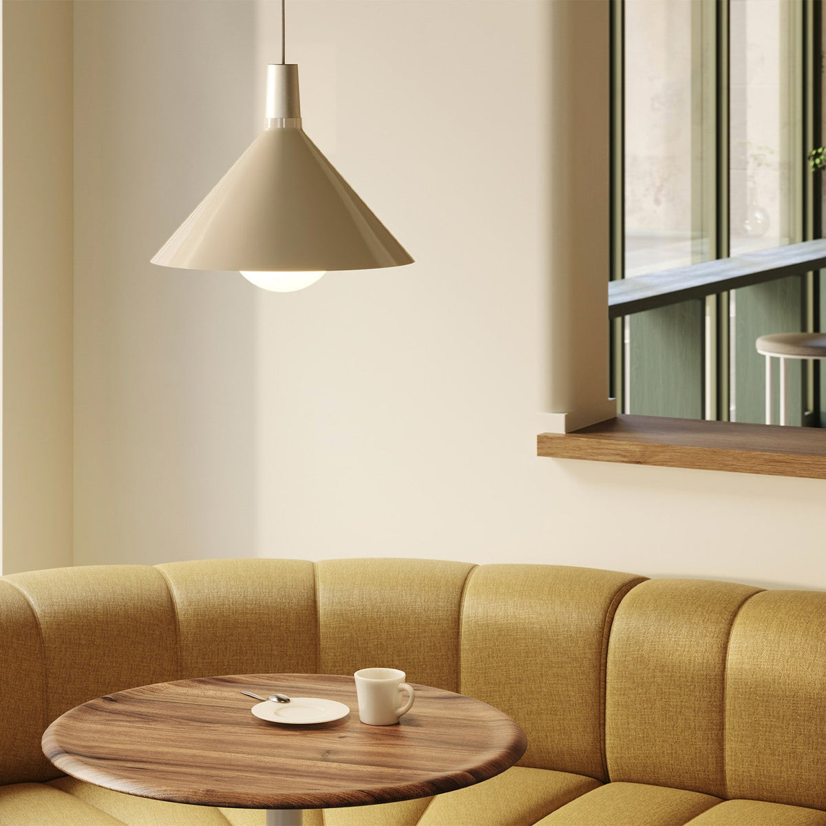 Tala Bower Pendant Light Medium in Oyster White + Sphere IV