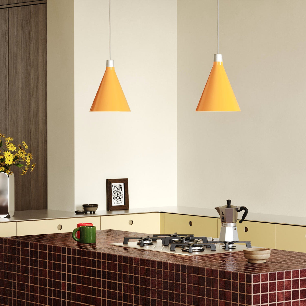 Tala Bower Pendant Light Small in Yellow + Sphere III